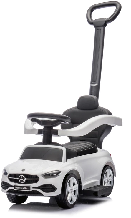 Motoroleris su vairavimo rankena MERCEDES C-Class Deluxe Milly Mally Baltas