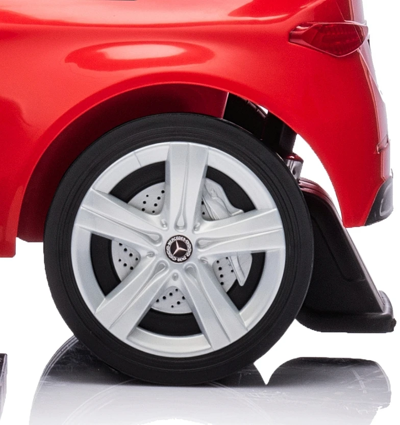 Motoroleris su vairavimo rankena MERCEDES C-Class Deluxe Milly Mally Raudona