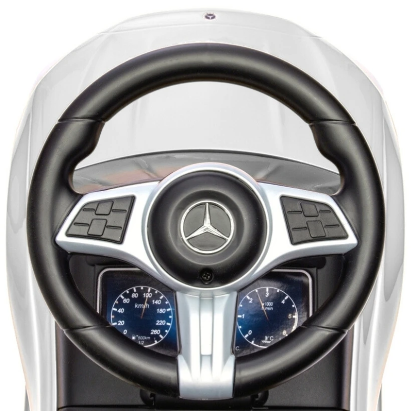 Motoroleris su vairavimo rankena MERCEDES C-Class Deluxe Milly Mally Baltas