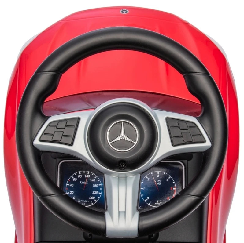 Motoroleris su vairavimo rankena MERCEDES C-Class Deluxe Milly Mally Raudona