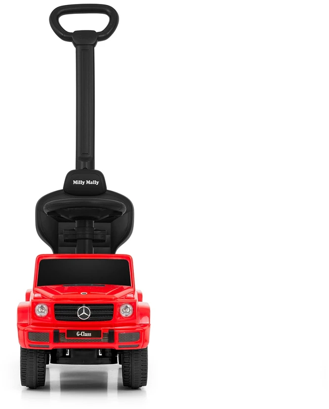 Paspirtukas su vairavimo rankena MERCEDES G350d Milly Mally raudonas