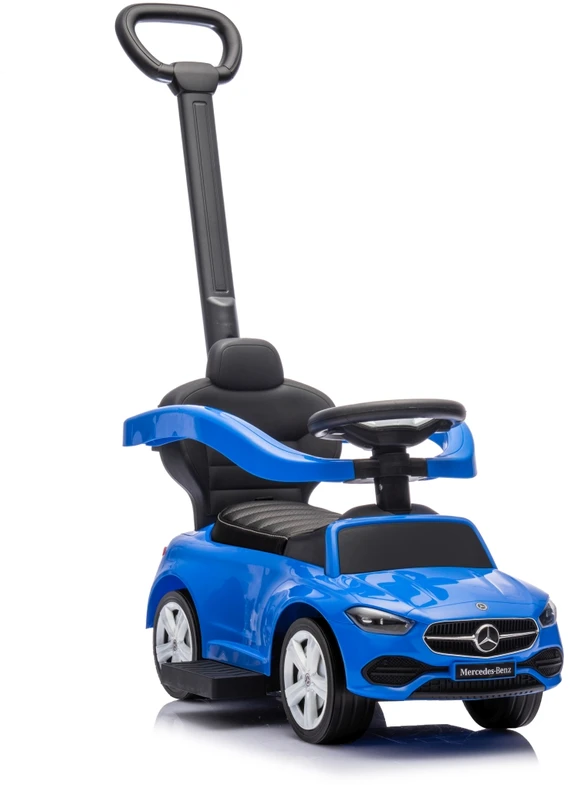 Motoroleris su vairavimo rankena MERCEDES C-Class Deluxe Milly Mally Mėlyna