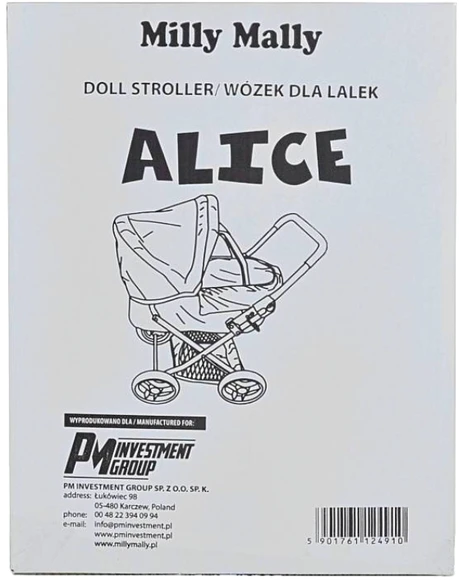 MILLY MALLY lėlės vežimėlis Alice Prestige Rožinis