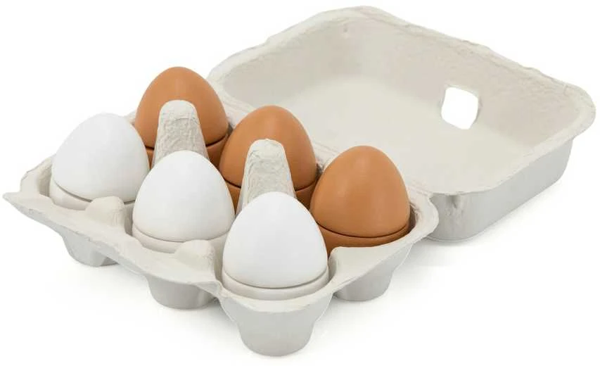 Viga Toys VIGA 44752 Mediniai kiaušiniai pjaustymo padėkle