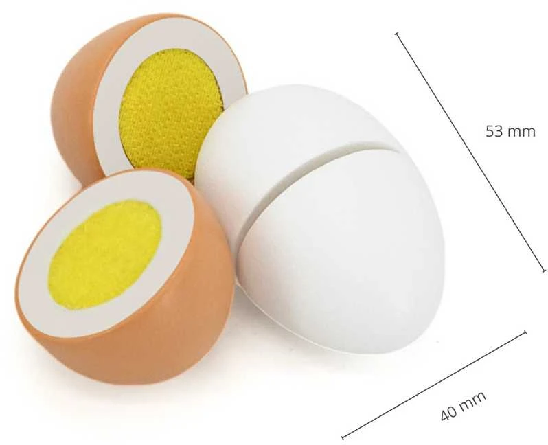 Viga Toys VIGA 44752 Mediniai kiaušiniai pjaustymo padėkle