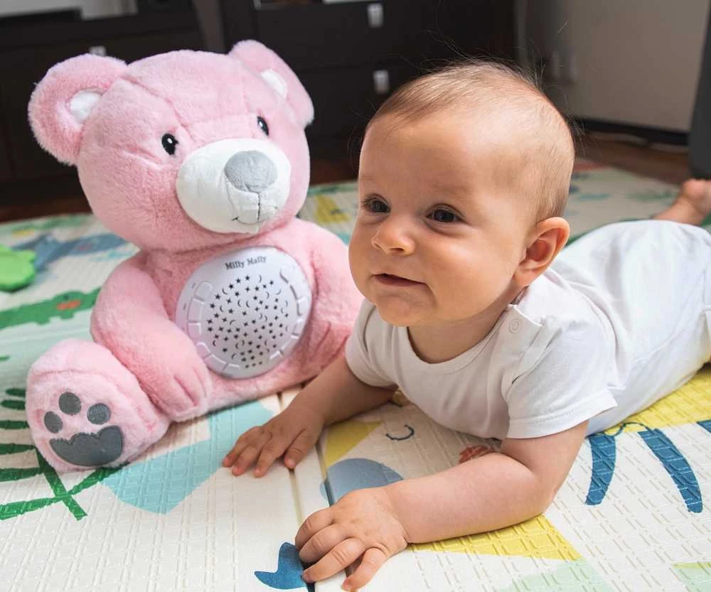 MILLY MALLY projektorius pliušinis žaislas Milly Bear rožinis
