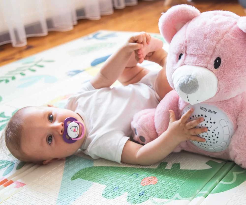 MILLY MALLY projektorius pliušinis žaislas Milly Bear rožinis