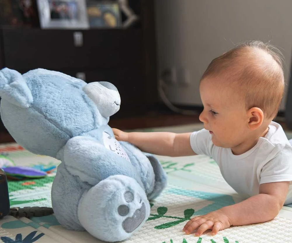 Mėlyna MILLY MALLY pliušinis žaislas su projektoriumi Milly Bear Mėlyna
