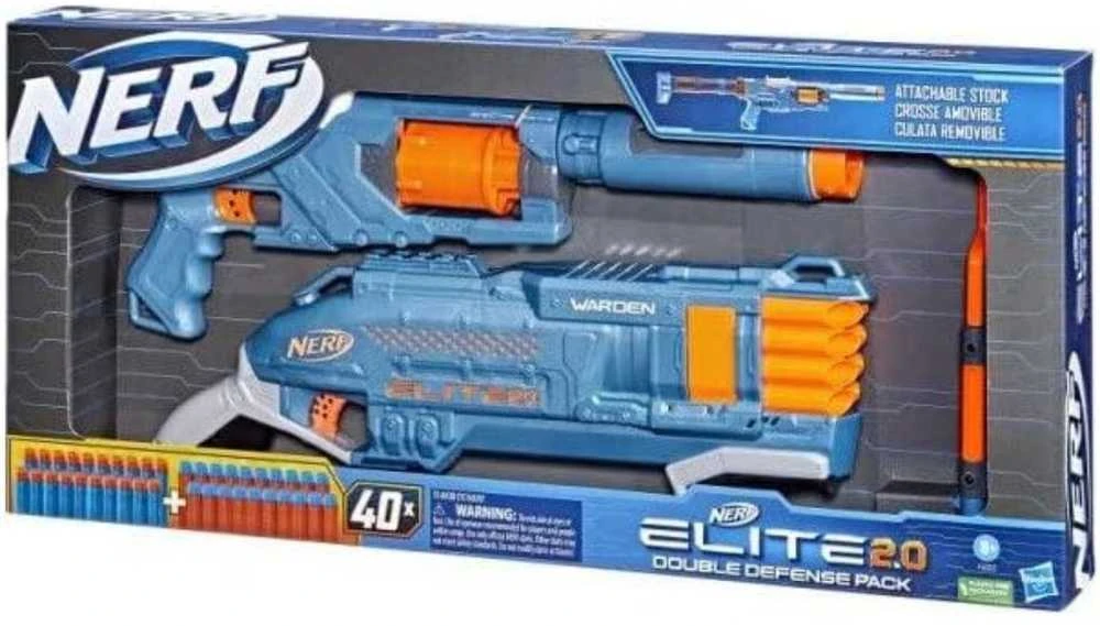 REKLAMINIAI NERF ELITE 2.0 dvigubos gynybos rinkiniai F5033 p3 HASBRO