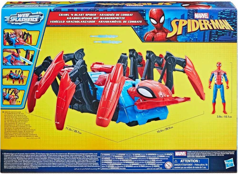 Hasbro Spiderman ropojantis ir vandenį purškiantis voras su Spiderman figūrėle, F7845