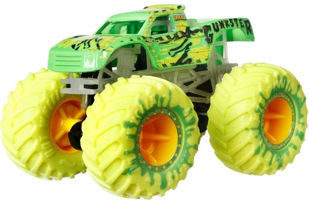 Mattel Hot Wheels Monster Trucks Šviečia tamsoje Vehicles HCB57 rinkinys