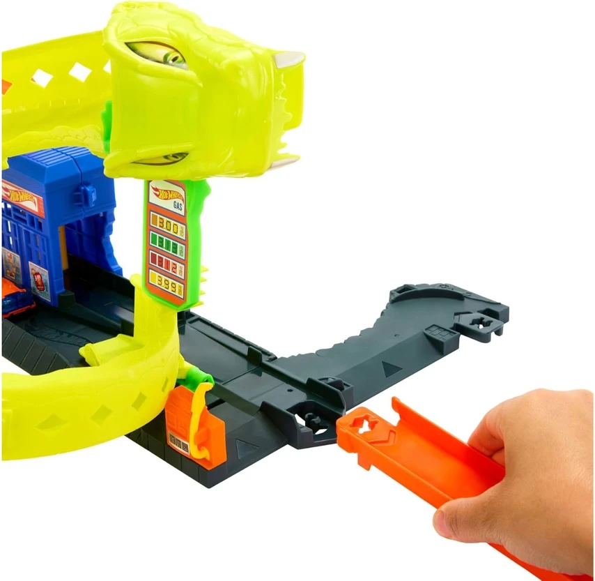 Mattel Žaislinis Hot Wheels City vingiuotas gyvatės trasa