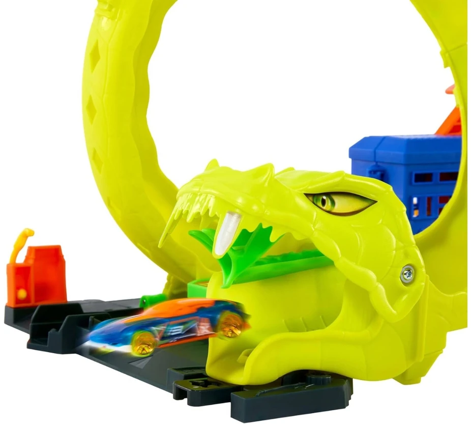 Mattel Žaislinis Hot Wheels City vingiuotas gyvatės trasa