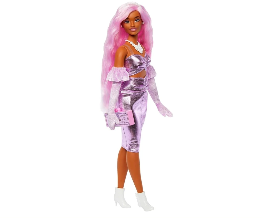 Mattel BARBIE DELUXE FASHIONISTAS lėlė rožiniais plaukais (HYV25)