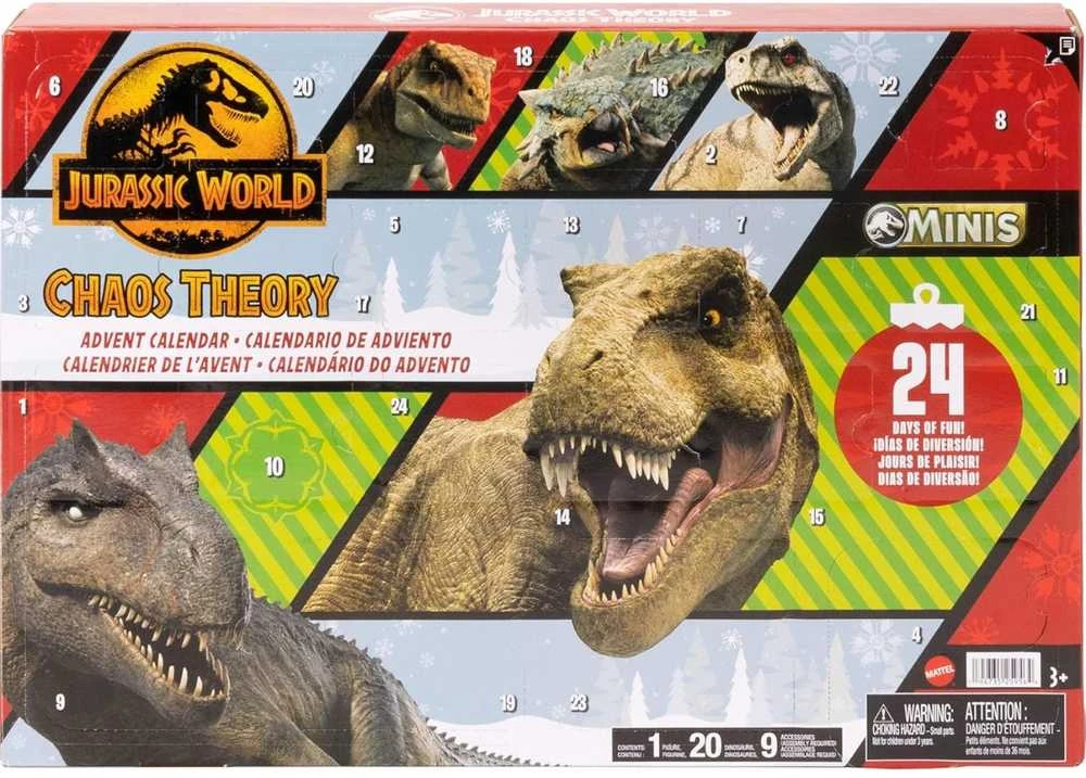 Jurassic World advento kalendorius su dinozaurų figūrėlėmis