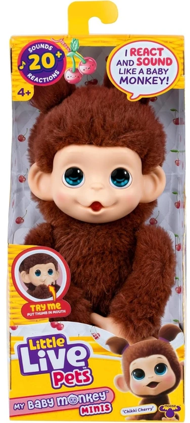 Little Live Pets - Mano mažylė mini beždžionėlė ruda vyšnia (26765)