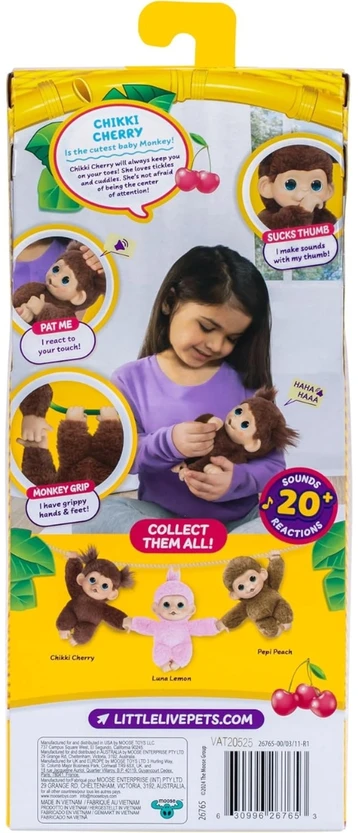 Little Live Pets - Mano mažylė mini beždžionėlė ruda vyšnia (26765)