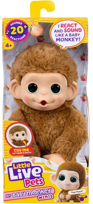 Dėlionė Mix Moose 26766 Little Live Pets Interaktywna Mini Małpka Pepi Peach