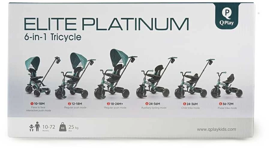 Triratukas Qplay Elite Platinum, Juodas