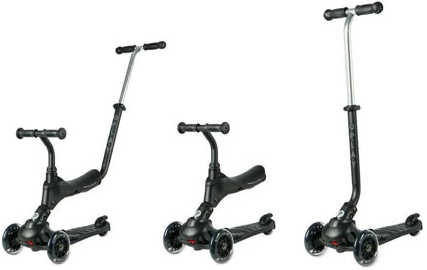 MILLY MALLY 5690 Qplay Sema Pro 3in1 Paspirtukas juodas