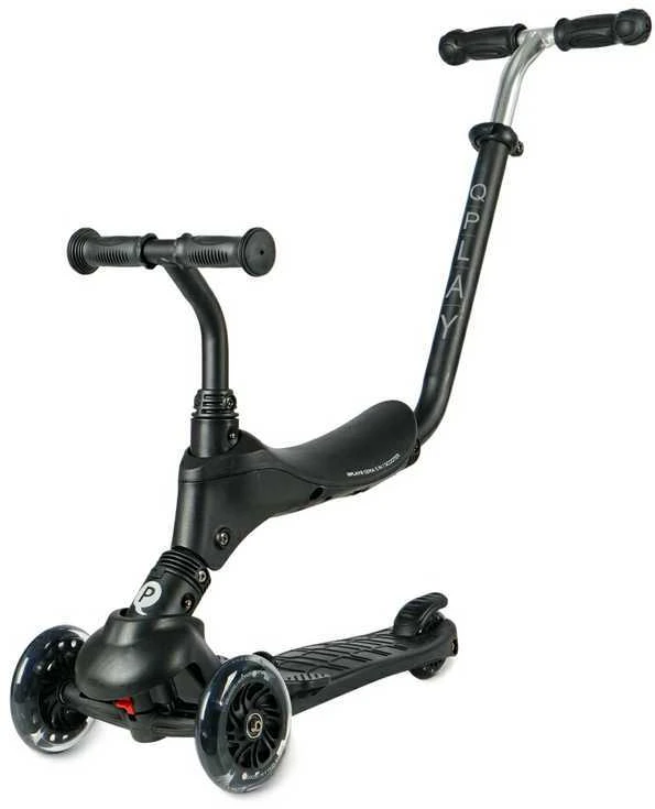 MILLY MALLY 5690 Qplay Sema Pro 3in1 Paspirtukas juodas