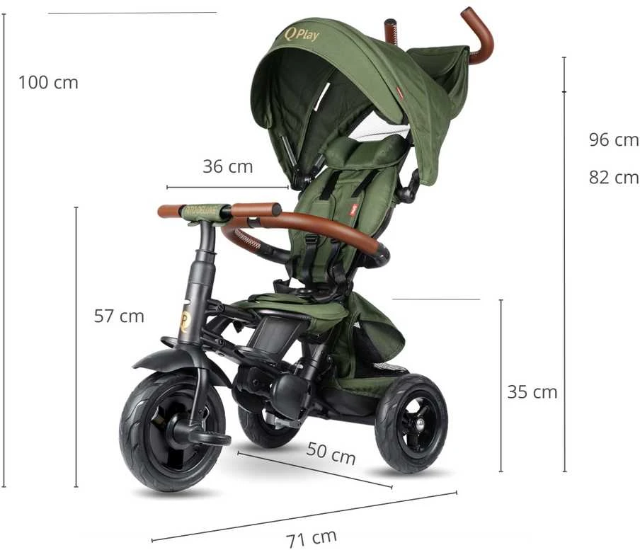MILLY MALLY 6298 Qplay triratis Rito Deluxe guminis alyvuogių