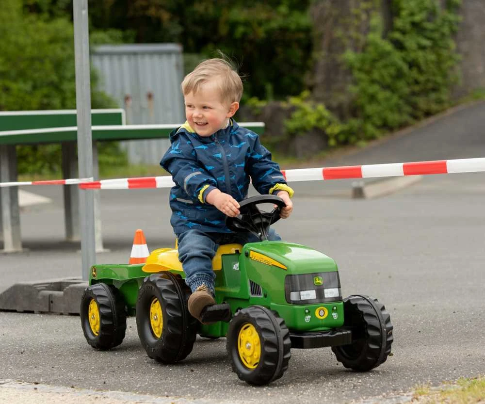 Rolly Toys „Rolly Toy Rollykid“ traktorius pedalams John Deere su 2–5 metų priekaba