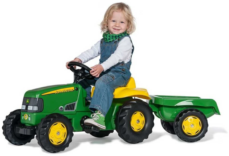 Rolly Toys „Rolly Toy Rollykid“ traktorius pedalams John Deere su 2–5 metų priekaba