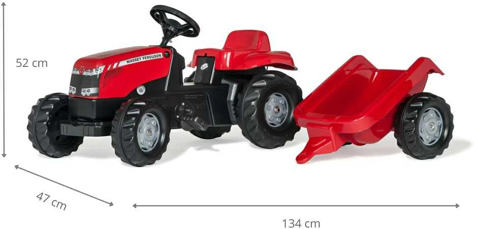 „Rolly Toys Rollykid Massey Ferguson“ pedalai su priekaba
