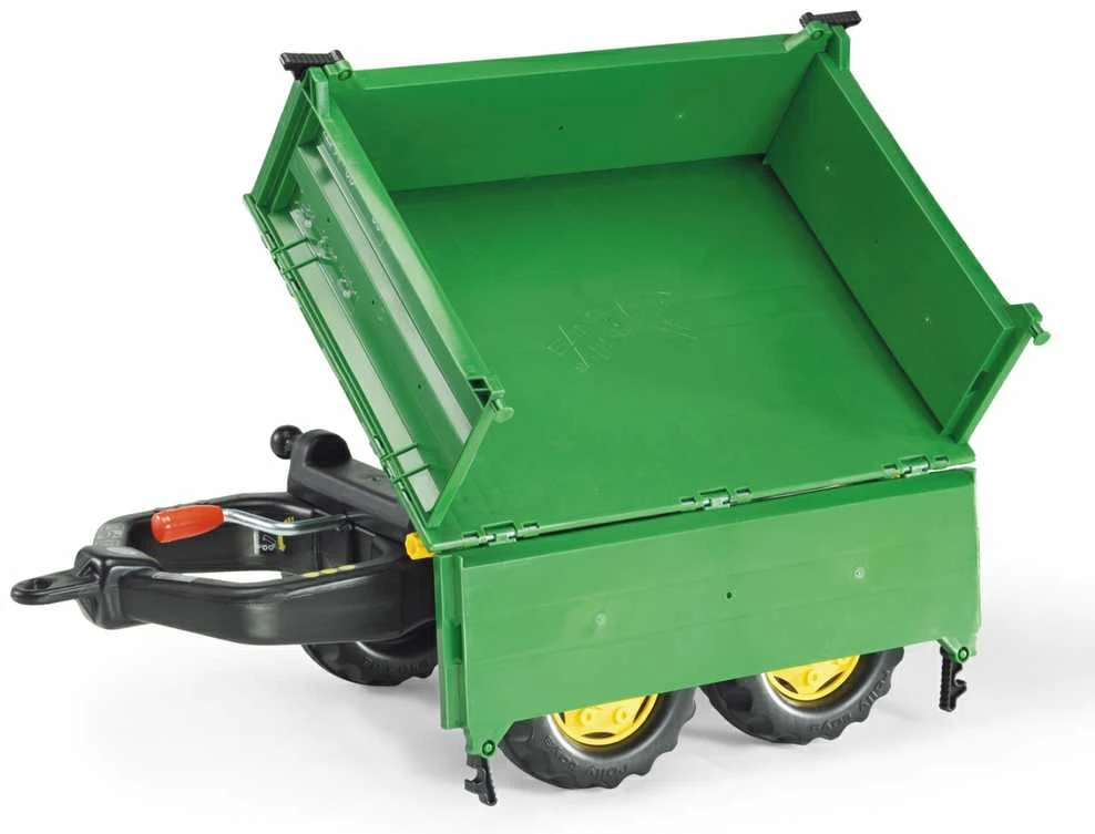 Rolly Toys Priekaba Mega Tipper Traktoriui, Žalia, Dvigubas Ašies