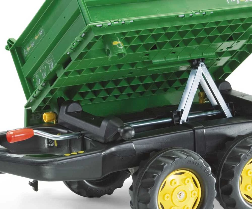 Rolly Toys Priekaba Mega Tipper Traktoriui, Žalia, Dvigubas Ašies