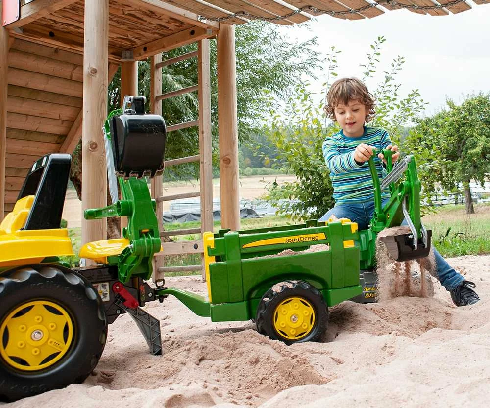 Rolly Toys Prikabinamas Priekabas JOHN DEERE su Atidarančiomis Durimis