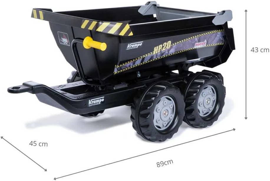 Rolly Toys Priekaba dviem ašims Kampre - pakeliama galinė durys, 89x45x43 cm