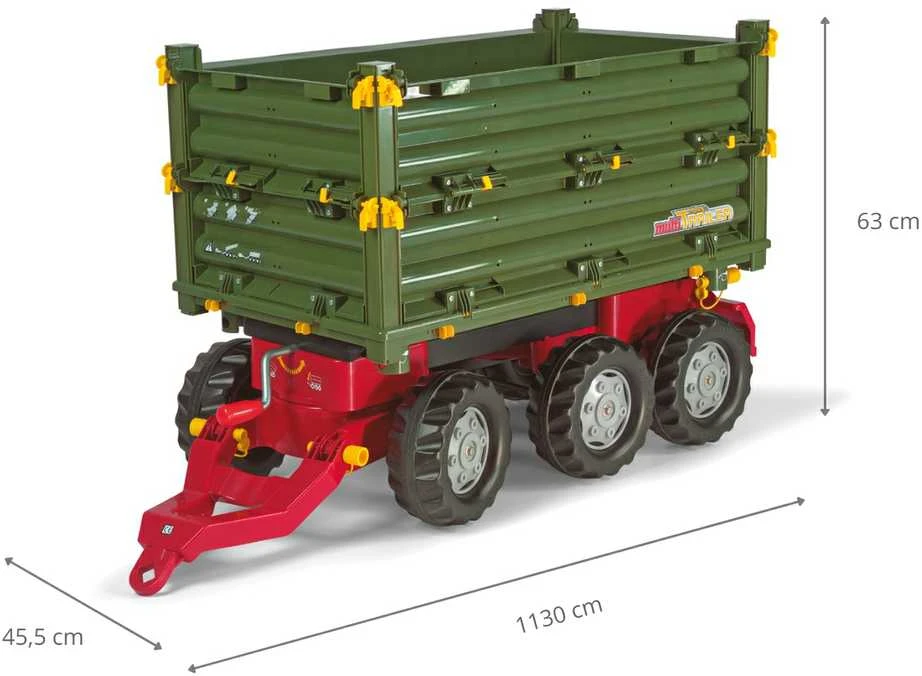 Rolly Toys rollyTrailer didelė trijų ašių priekaba „Multi Trailer“