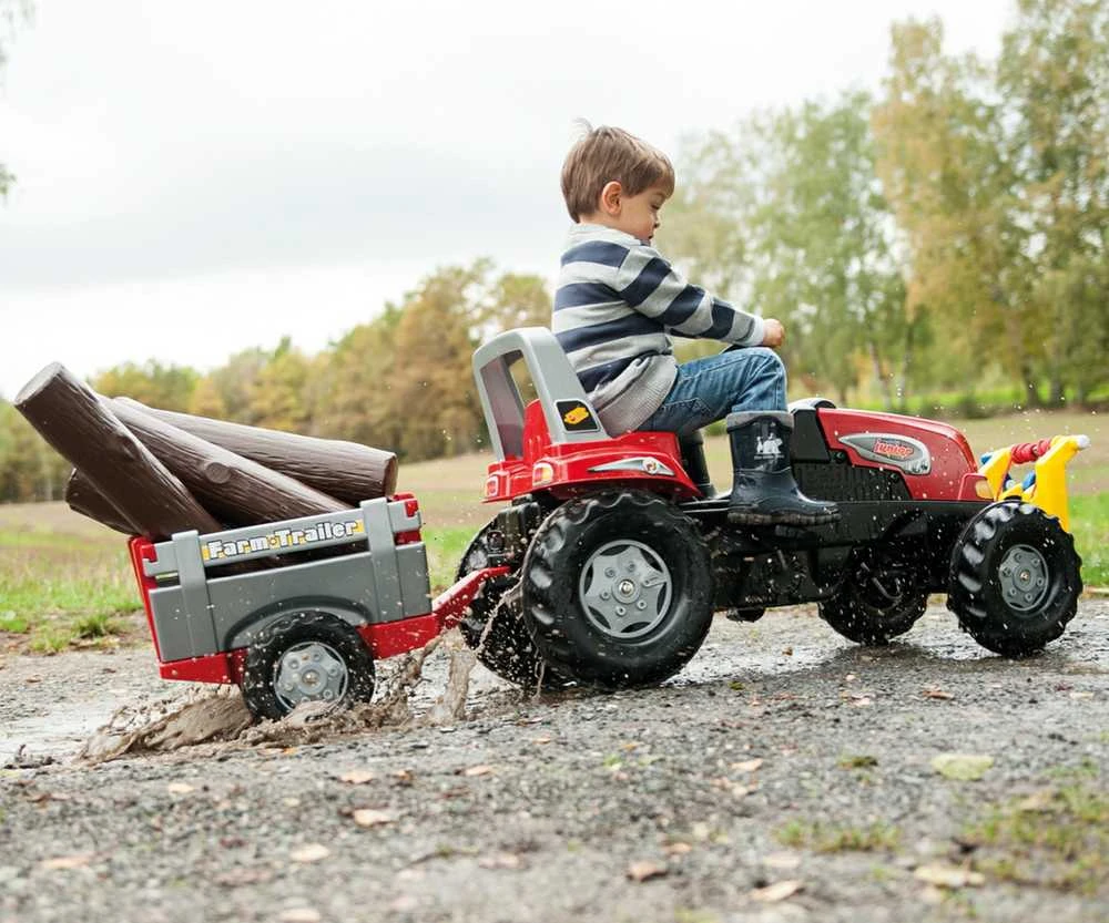 Rolly Toys RollyJunior RT pedalinis traktoriukas su priekaba