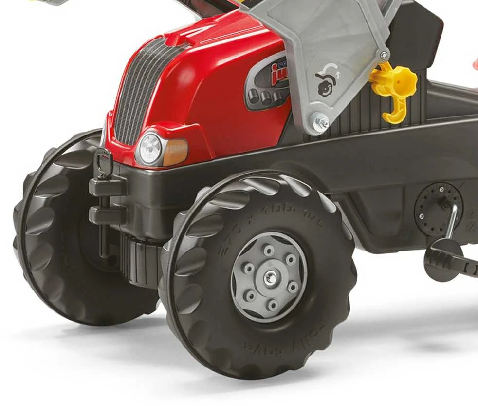 Rolly Toys 811397 Rolly Junior RT traktorius su priekaba ir kaušu Raudona Rolly žaislai