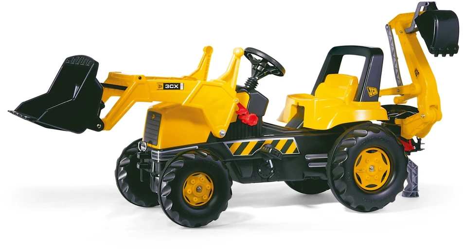 Rolly Toys 812004 Rolly Junior JCB traktorius su kaušu ir priekaba