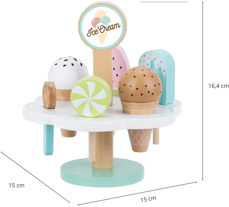 Tooky Toys Mediniai magnetiniai ledai su stovu TOOKY TOY