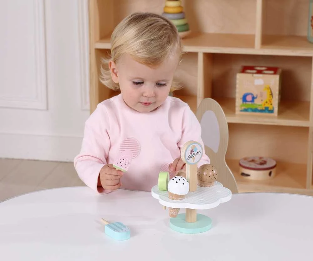 Tooky Toys Mediniai magnetiniai ledai su stovu TOOKY TOY