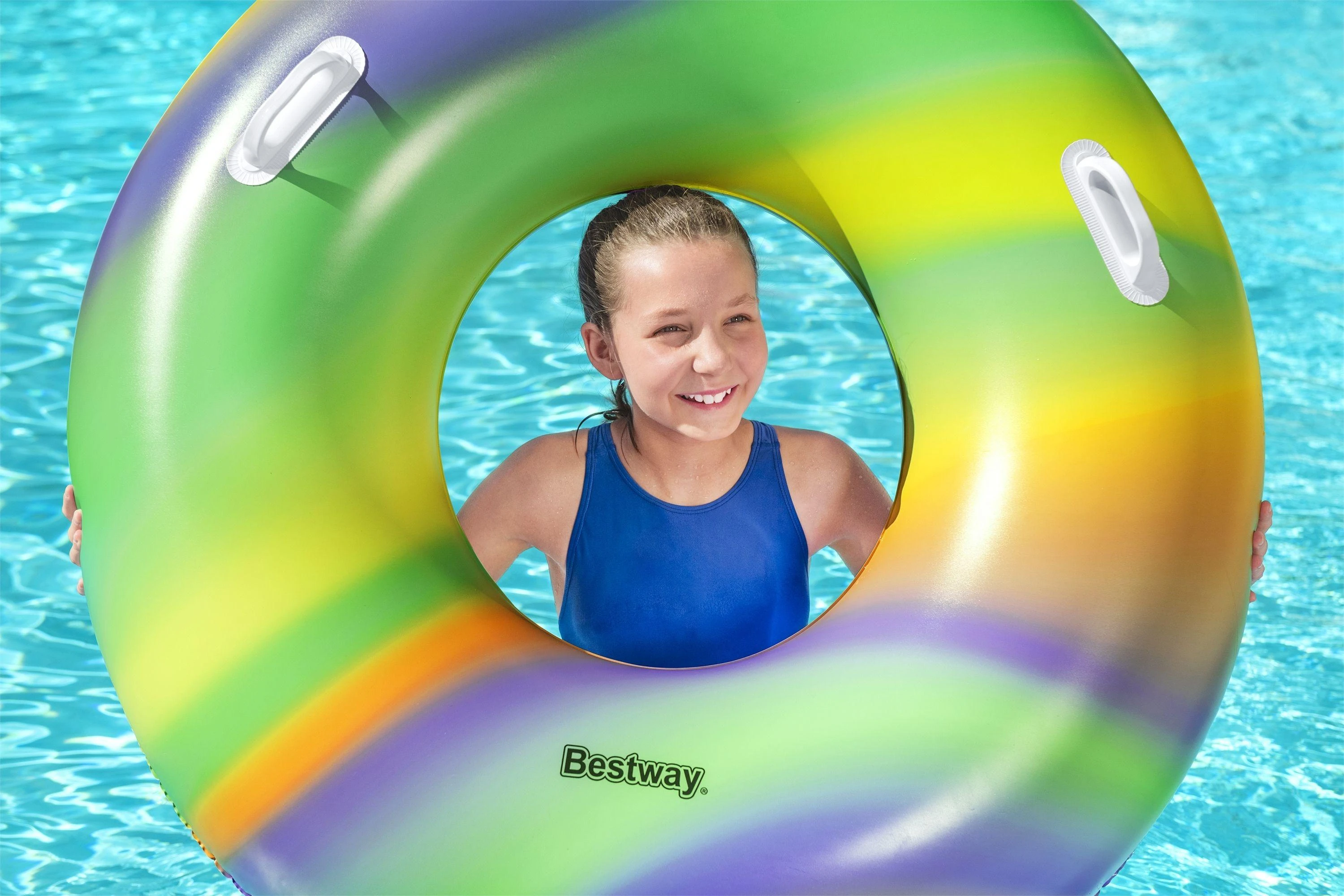 Plaukimo ratas Bestway Rainbow, Ø 119 cm