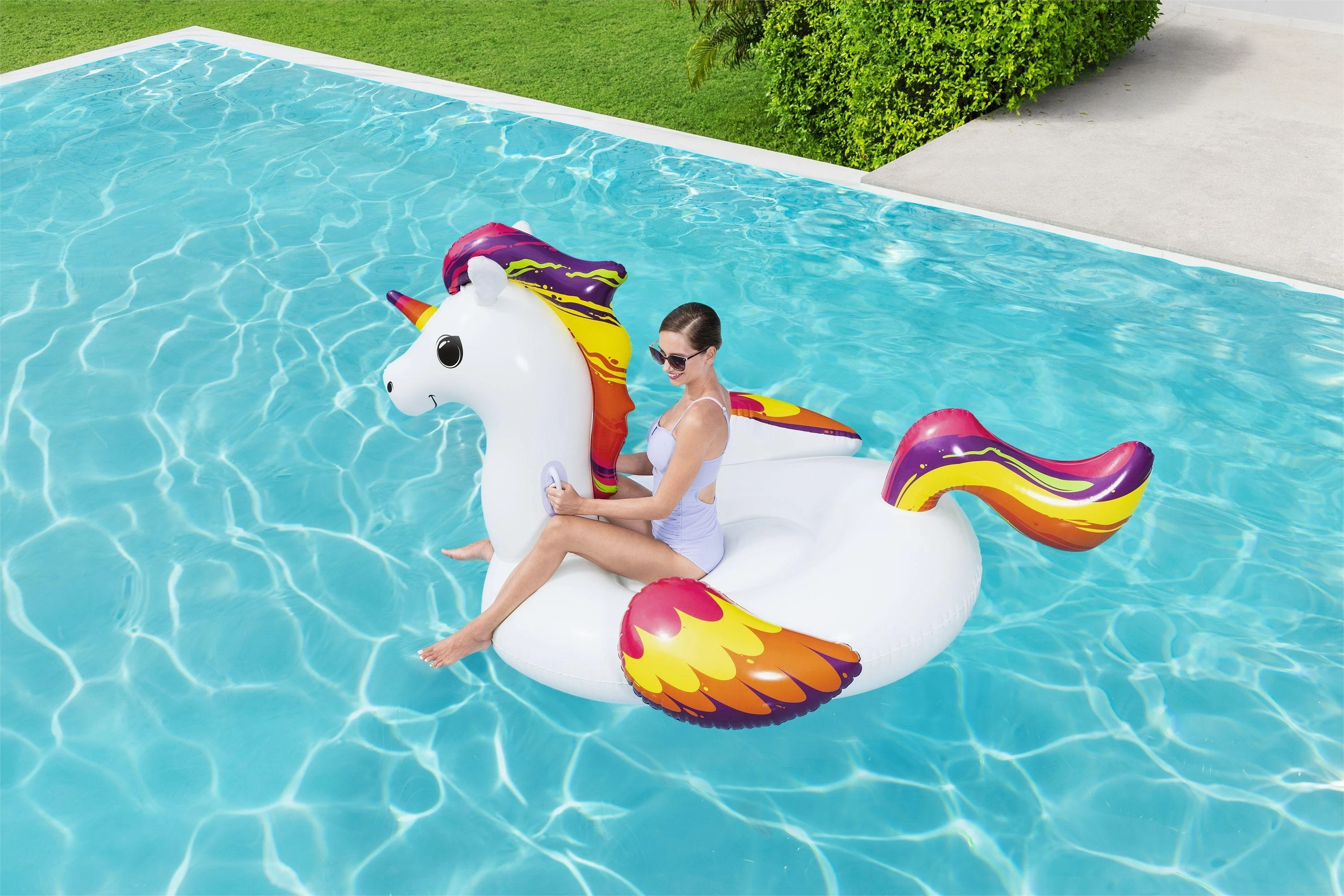 BESTWAY didelis pripučiamas vienaragis 2.24m x 1.64m, 41113