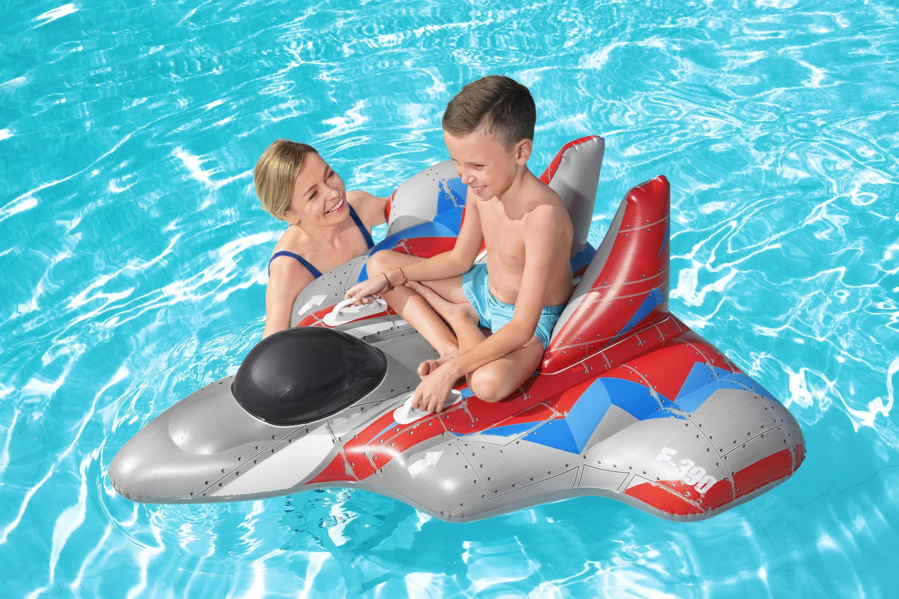 BESTWAY pripučiamas čiužinys Galaxy Glider, 1.36m x 1.35m, 41443