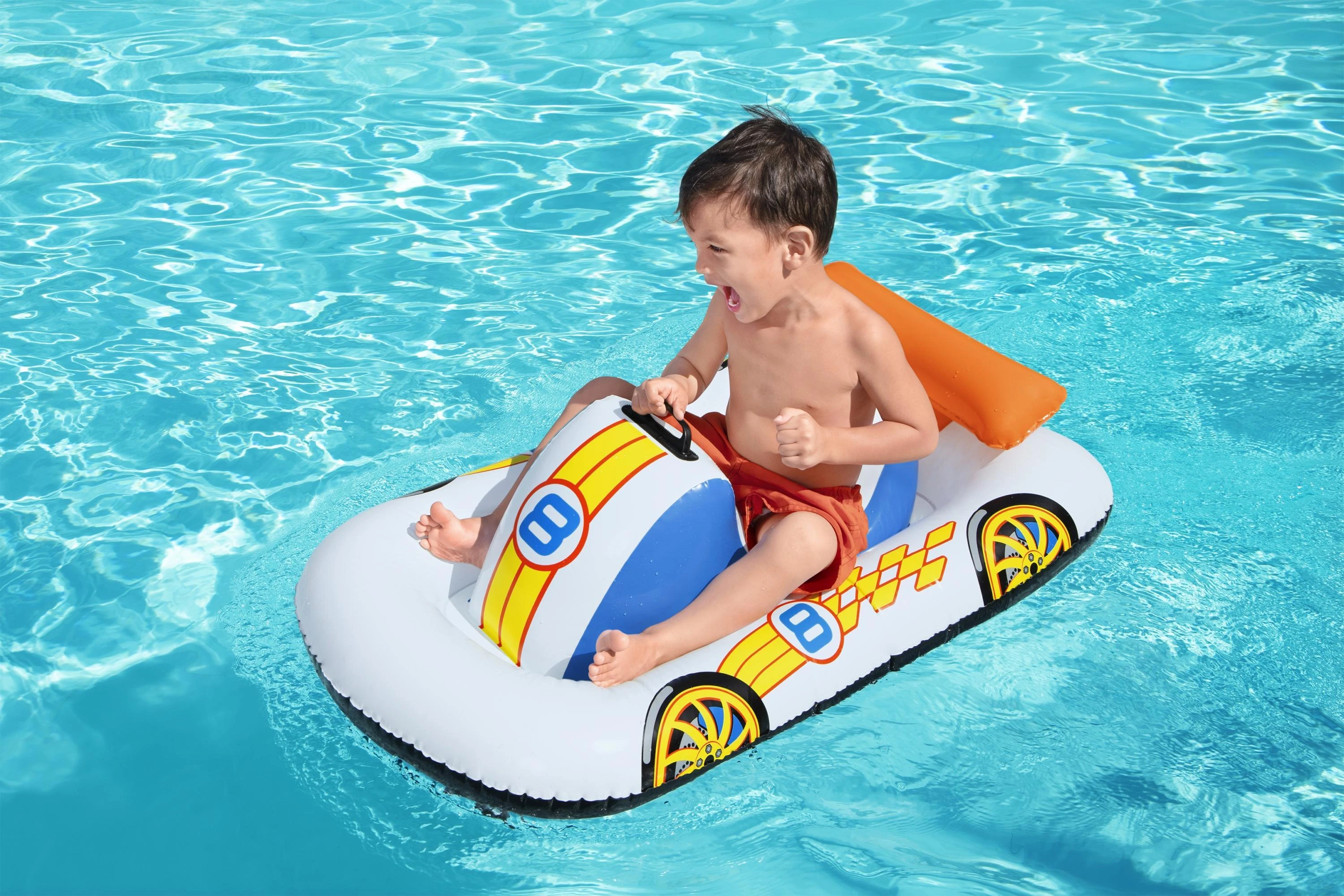 BESTWAY Pripučiamas sportinis automobilis 110x75cm.