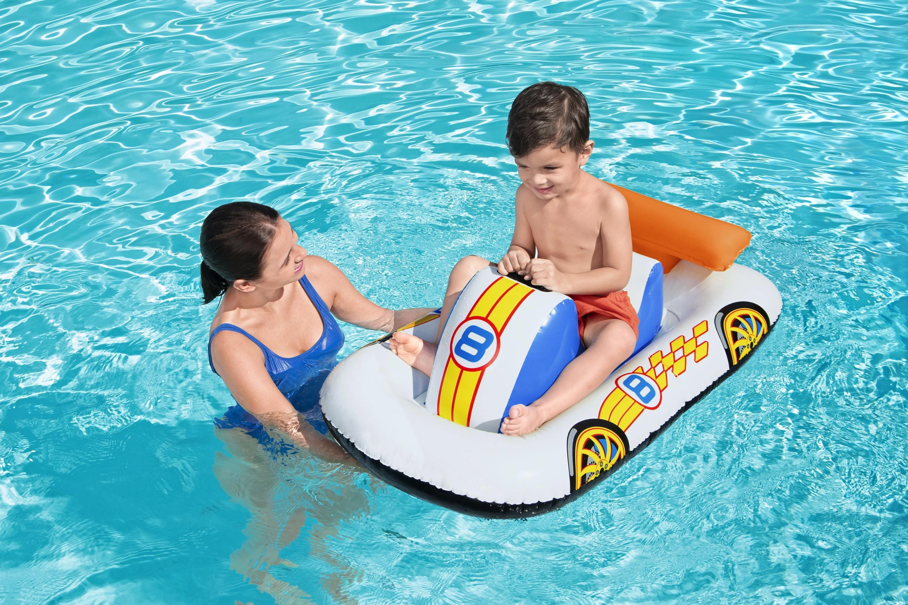 BESTWAY Pripučiamas sportinis automobilis 110x75cm.