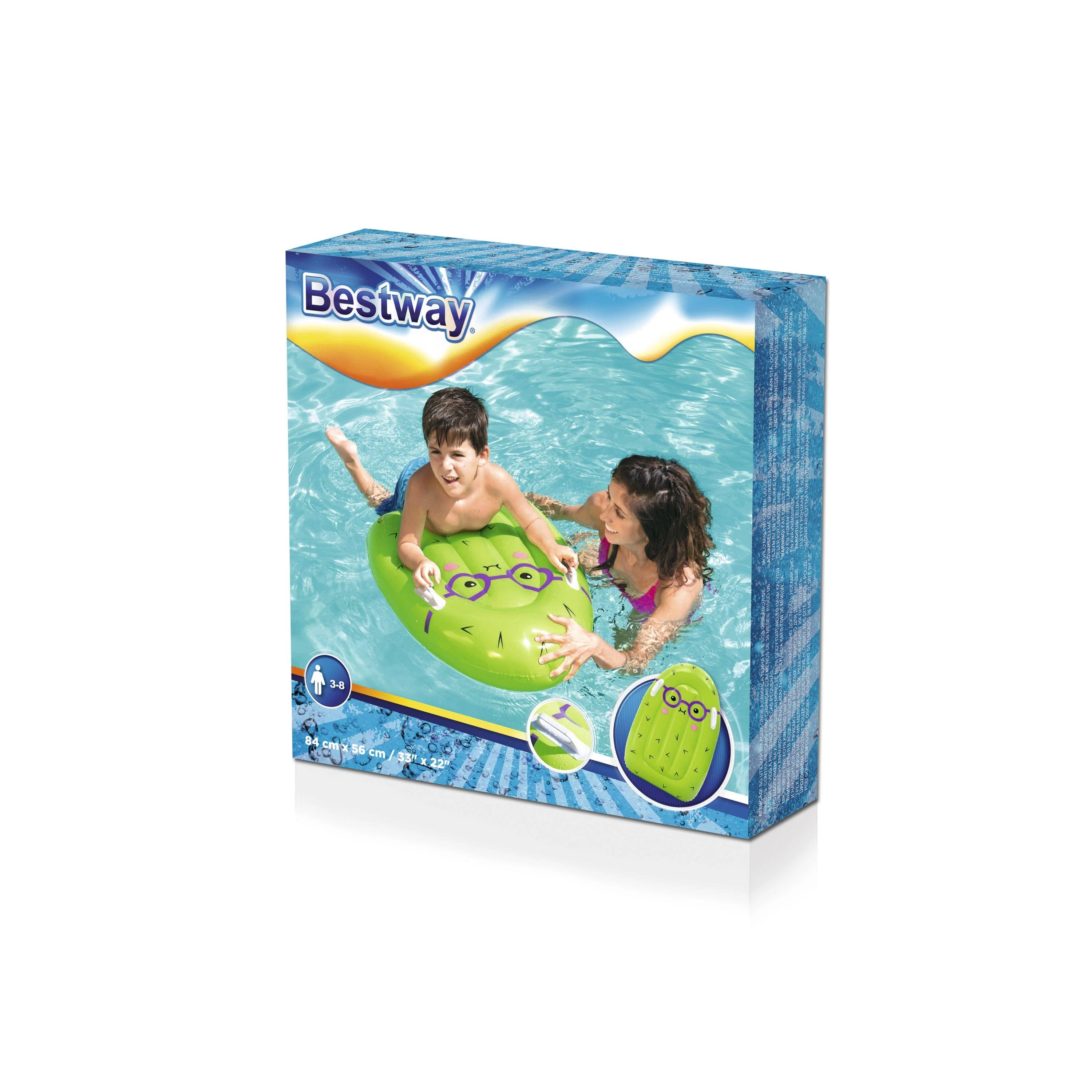 BESTWAY pripučiamas plaustas Surf Buddy 84cm x 56cm, assort., 42049