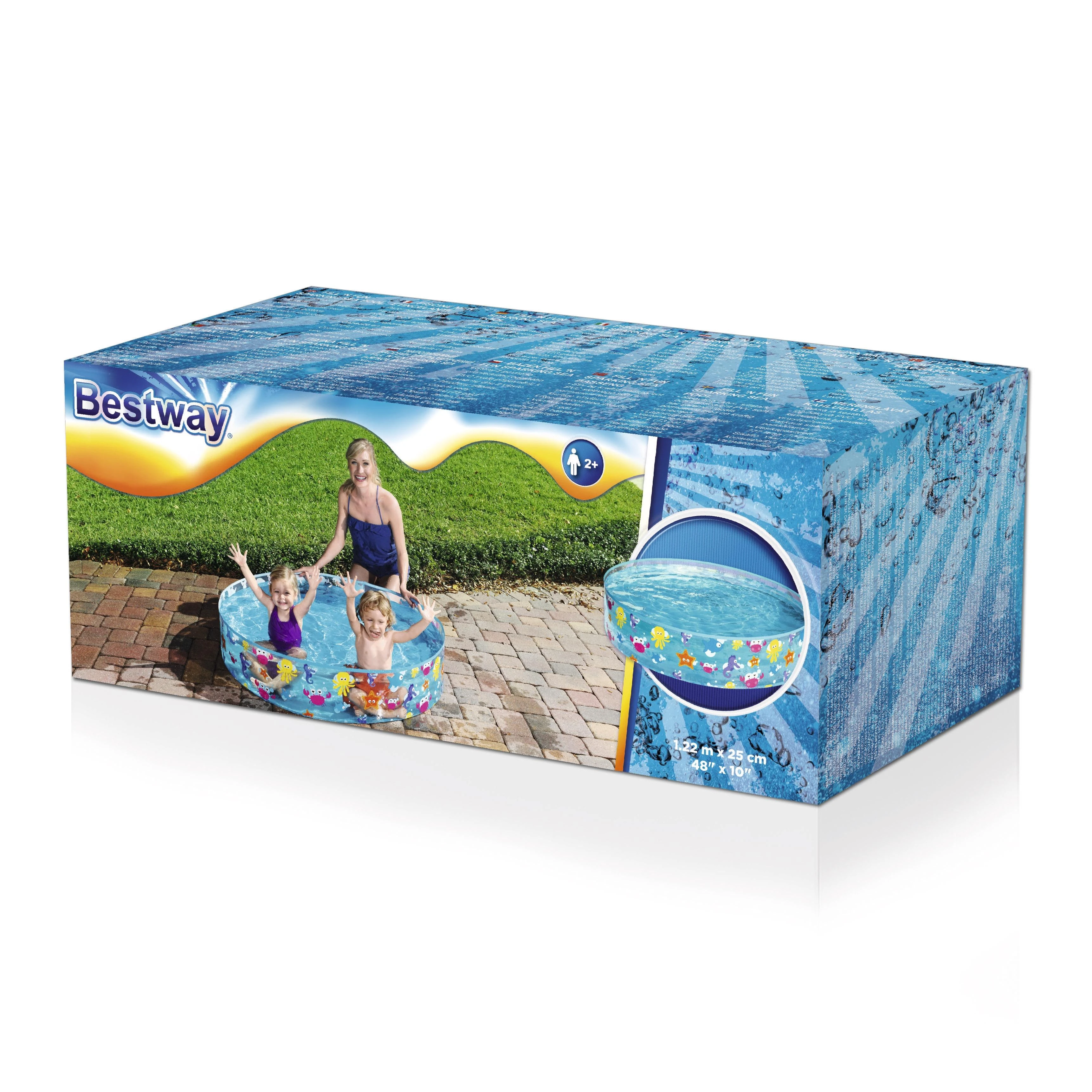 BESTWAY baseinas Spindinti jūra, skersmuo 1.22m x H25cm, 55028