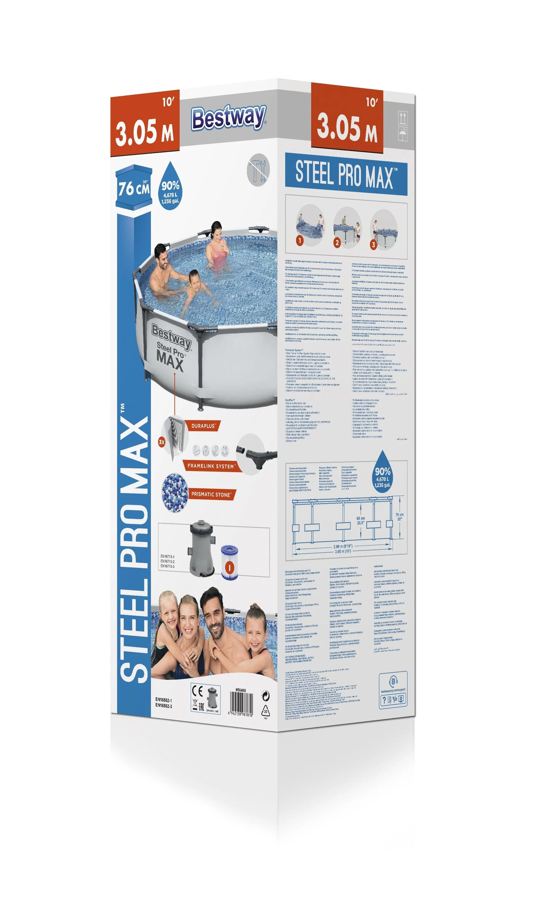 Bestway karkasinis baseinas Steel Pro Max 305x76cm (56408)