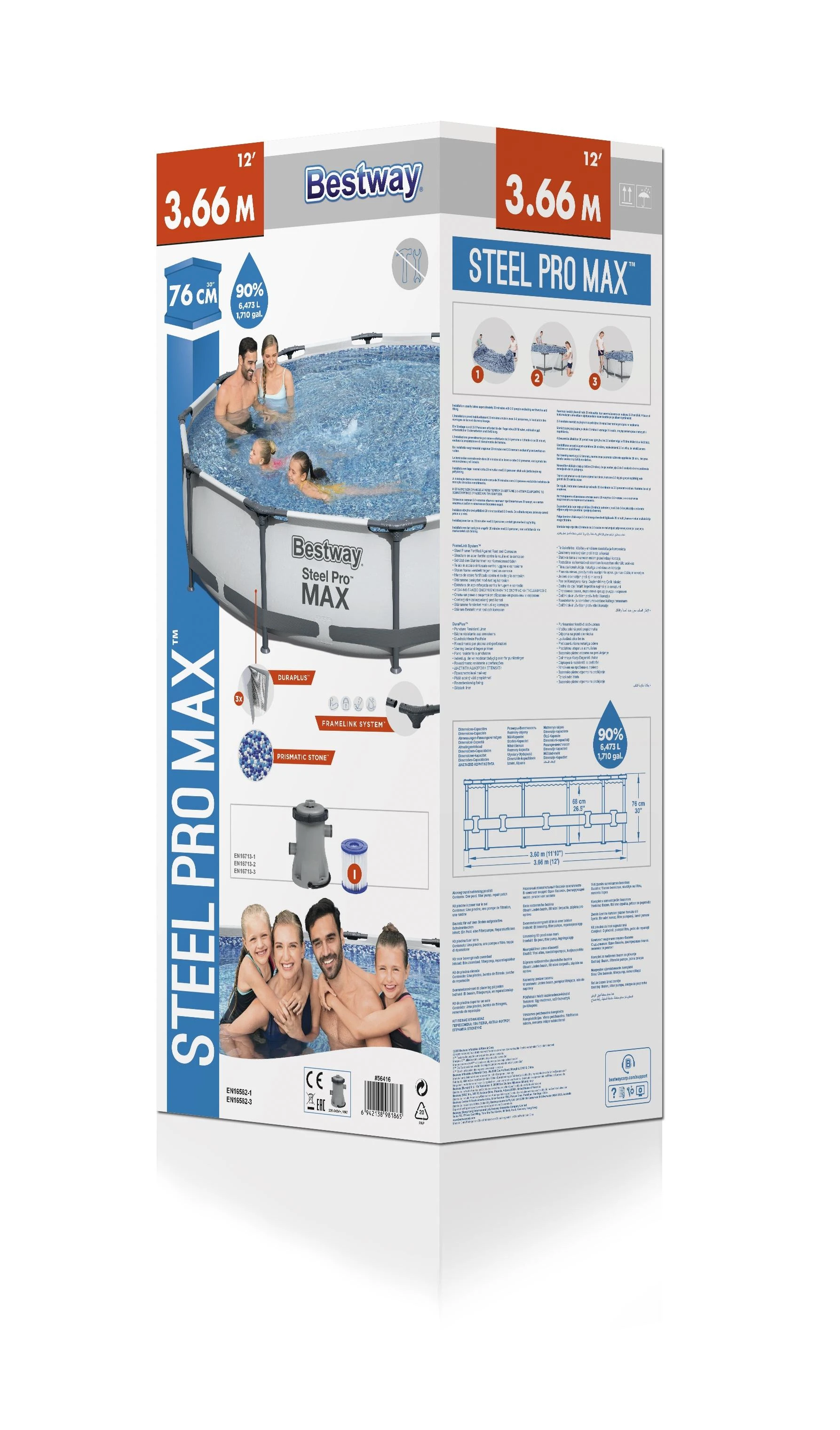 Bestway karkasinis baseinas 366cm Steel Pro Max (56416)