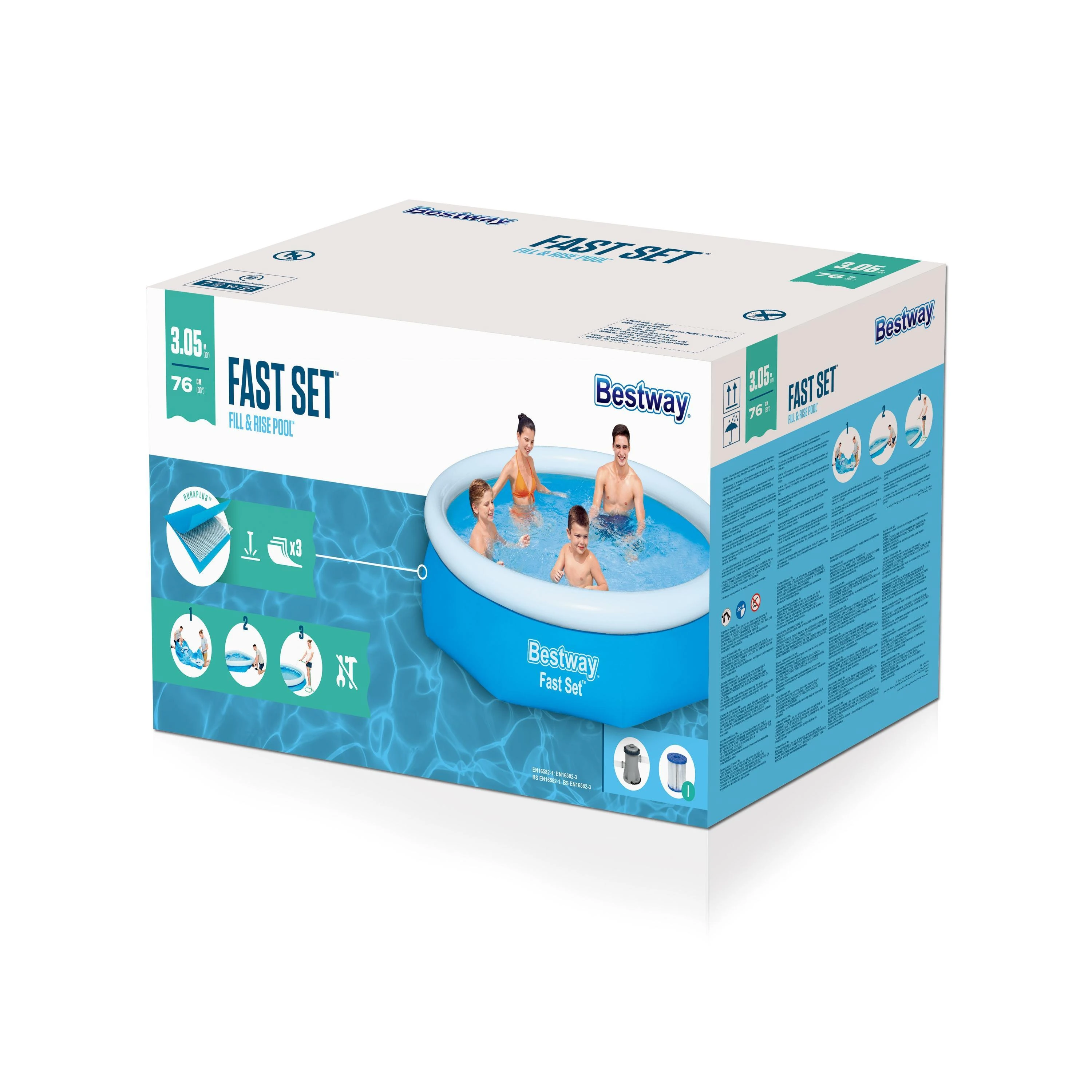 Baseinas su siurbliu Bestway 57270 305x76cm