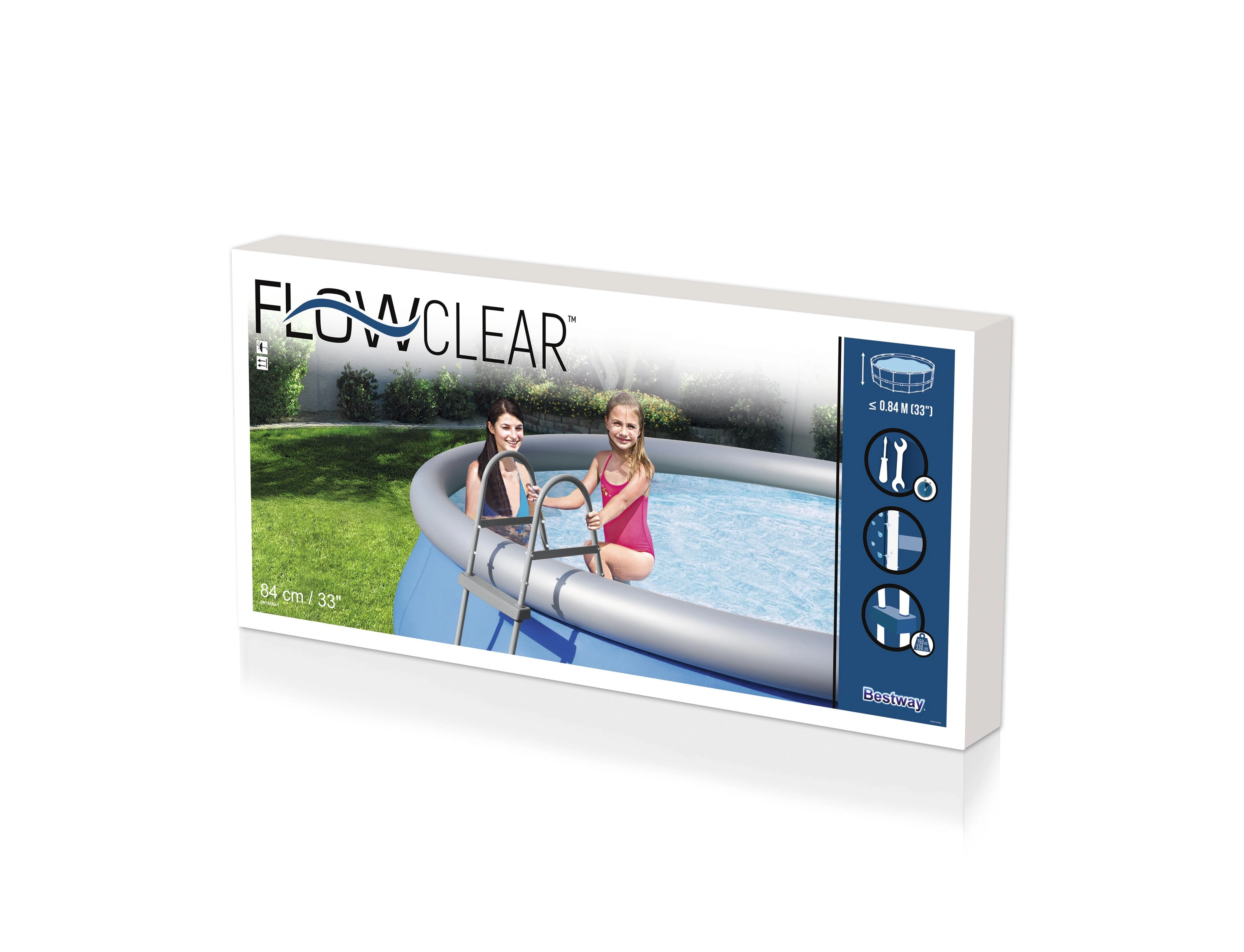Bestway Baseino kopetėlės Flowclear, 84cm, 2 laipteliai